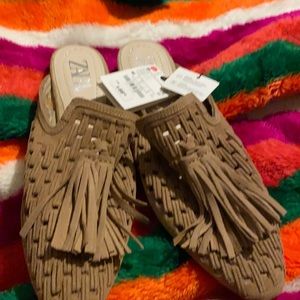 Tan Leather Mules